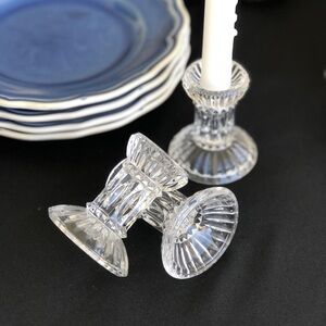 Crystal Candlstic set of 3 (3”)